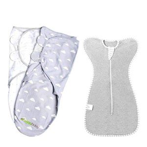 Set of 3 swaddle blankets size 0-3m, adjustable velcro wrap and arms up